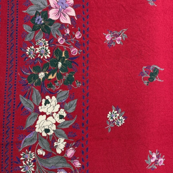 🧵 Unbranded Vintage Cotton Fuchsia Floral Scarf - Picture 1 of 5